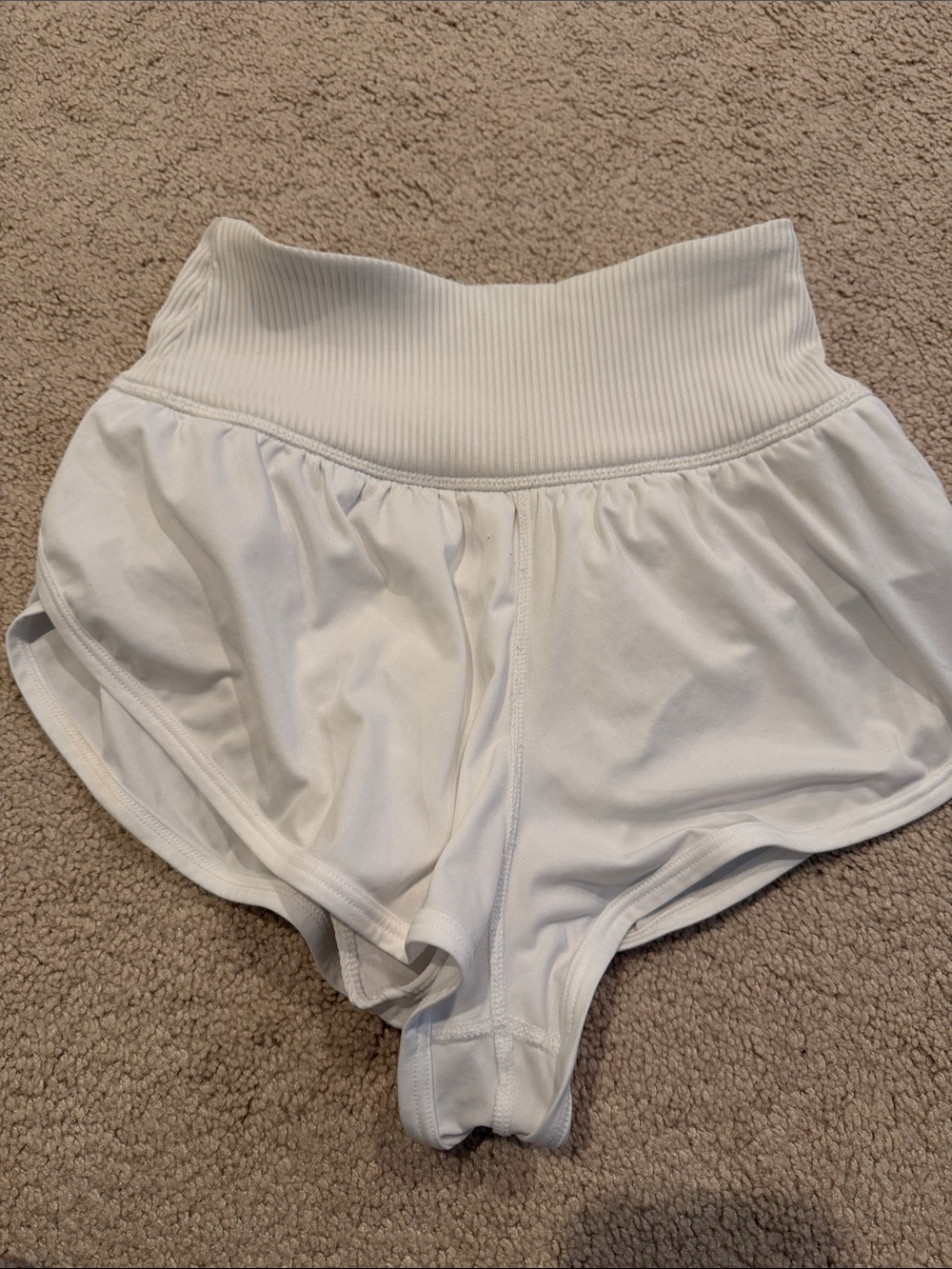 Free people Women’s High-Waist White Athletic Shorts sz xs